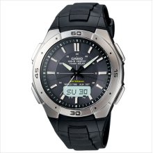 Casio wva470j-1a men's multi band atomic tough solar analog digital watch