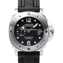 Certified Pre-Owned Panerai Luminor Submersible Steel Watch PAM 24