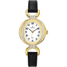 Certus Paris Women's Black Calfskin White Dial Watch ...