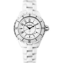 Chanel J12 Classic White Ceramic 33 MM Ladies Watch - H0968