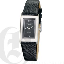 Charles Hubert Premium Mens Stainless Steel Watch with Genuine Lizard Strap 3694-B