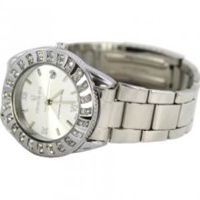 Charlie Jill WATW-0513M-SVR Charlie Jill Elegant Women Watch in Silver Dial Enchanted with Stunning Crystal Stainless Steel Bracelet