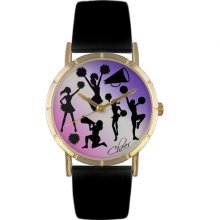 Cheerleading Lover Print Watch Classic Gold