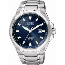 Citizen BM7170-53L Watch Titanium Mens - Blue Dial Titanium Case Quartz Movement