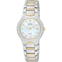 Citizen Eco-Drive Modena Ladies Two Tone Stainless Steel Watch
