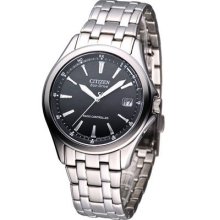 Citizen Eco-drive Perpetual Sapphire Radio Watch Black As5040-50e Made In Japan