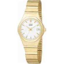 Citizen Ladies Gold Tone Wristwatch Ew0662-95a
