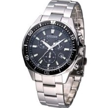 Citizen Men Oxy Eco-drive Chronograph Watch Black Vo10-6771f