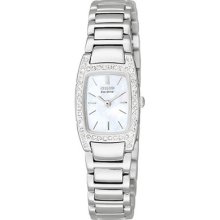 Citizen Silhouette Crystal Mop Dial Analog Quartz Womens Watches Ew9620-53d