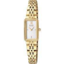 Citizen Womens Eco-Drive Analog Stainless Watch - Gold Bracelet - White Dial - EG2822-51A