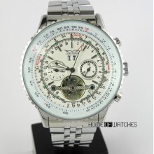 Commercial Men's Calender Automatic Mechanical Army Stainless Steel Wrist Watch