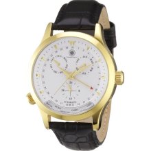 Constantin Durmont Men's Automatic Watch Cd-Huds-At-Lt-Gdgd-Wh With Leather Strap