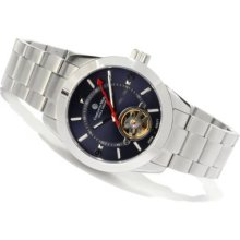 Constantin Weisz Men's Automatic Open Heart Stainless Steel Bracelet Watch