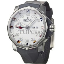 Corum Admirals Cup Competition Steel White Rubber