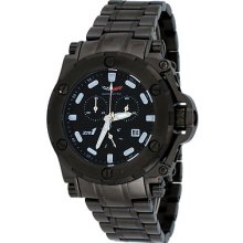 Corvette Cr220-ipb Men's Zr1 Collection Black Stainless Steel Chronograph Watch