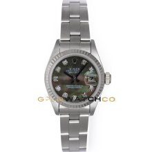 Datejust 69174 Steel Oyster Band Fluted Bezel MOP Diamond Dial