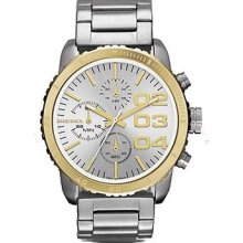 Diesel Womens Chronograph Stainless Watch - Silver Bracelet - Two-tone Dial - DZ5321