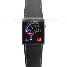 Digital Blue and Red LED Light Men Lady Wrist Watch