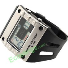 Digital LCD Plastic Wrist Sports Water Resistant Alarm Watch