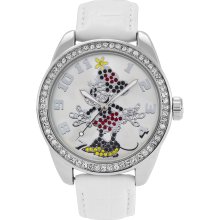 Disney Ingersoll Women's Minnie Mouse Diamante Watch (Ingersoll Disney Minnie Diamante White Strap)