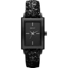 DKNY Black Sequin Leather Ladies Watch NY8712