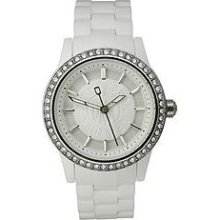 DKNY Crystal Collection Plastic Bracelet White Dial Women's watch