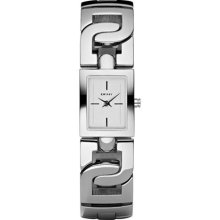 Dkny Womens Analog Stainless Watch - Silver Bracelet - White Dial - Ny8013