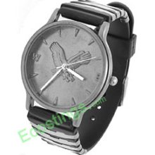 Eagle Pattern Good Decent Round Face Men Quartz Wrist Watches