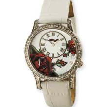 Ed Hardy Ladies Antoinette Watch In White-nib No Longer Available Limited