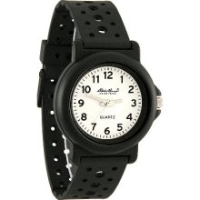 Eddie Bauer Mens 39mm White Dial Black Rubber Strap Quartz Watch 39Mm