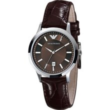 Emporio Armani Classic Dark Brown dial Designer Quartz Watch AR2414