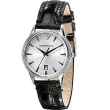 Emporio Armani Classic Womens Silver dial Designer Quartz Watch AR2443