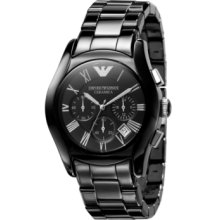 Emporio Armani Watch, Mens Chronograph Black Ceramic Bracelet AR1400