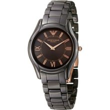 Emporio Armani Women's Ceramic Quartz Brown Ceramic Bracelet Watch AR1445