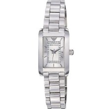 Emporio Armani Women's 'classic' Silver Diamond Dial Quartz Watch