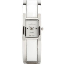 Enamel Bangle Watch - White - ONE