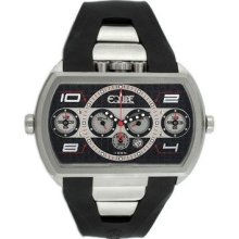 Equipe Dash XXL Men's Watch with Silver Case and Black / White Dial