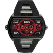 Equipe Dash XXL Men's Watch with Black Case and Black / Red Dial