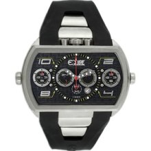 Equipe Dash XXL Men's Watch with Silver Case and Black Dial