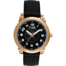 Equipe Hub Men's Watch with Rose Gold Case and Black Dial