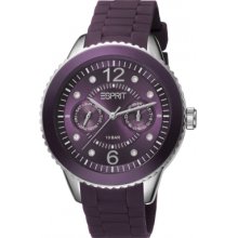 Esprit Marin 68 Speed Women's Quartz Watch With Purple Dial Analogue Display And Purple Silicone Strap Es105332017
