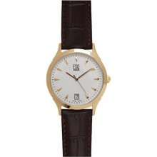 Esq By Movado 7100771 Brown Leather Strap Ladies Watch 07100771 Swiss Quartz