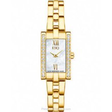 ESQ Ladies Flair Swarovski Crystal Gold-Tone Dress Watch 07101374