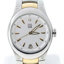 Esq Swiss Men's Centurion 07300899 Two-tone Date Display White Dial Watch