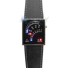 Fashion Blue & Red LED Light Digital Men Lady Wrist Watch