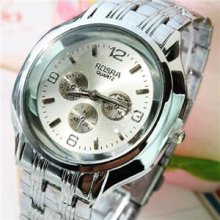 Fashion Casual Men's Stainless Steel Quartz Analog Sport Wrist Watch Xmas Gift