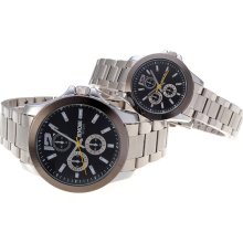 Fashion Quartz Round Men Ladies Lovers Couple Wrist Watches