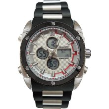 Fashion Watches Mens Black Multifunction Dual-Time Watch