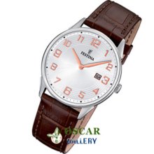 Festina Classic F16518/4 Silver Dial Men's Watch 2 Years Warranty
