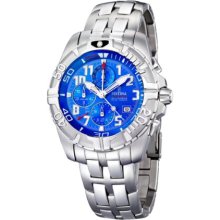 Festina Men's Chrono Watch F16095/1 With Steel Strap And Light Blue Dial